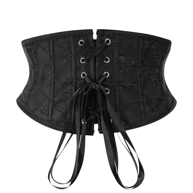 Women's Gothic Lace-Up Jacquard Underbust Corsets