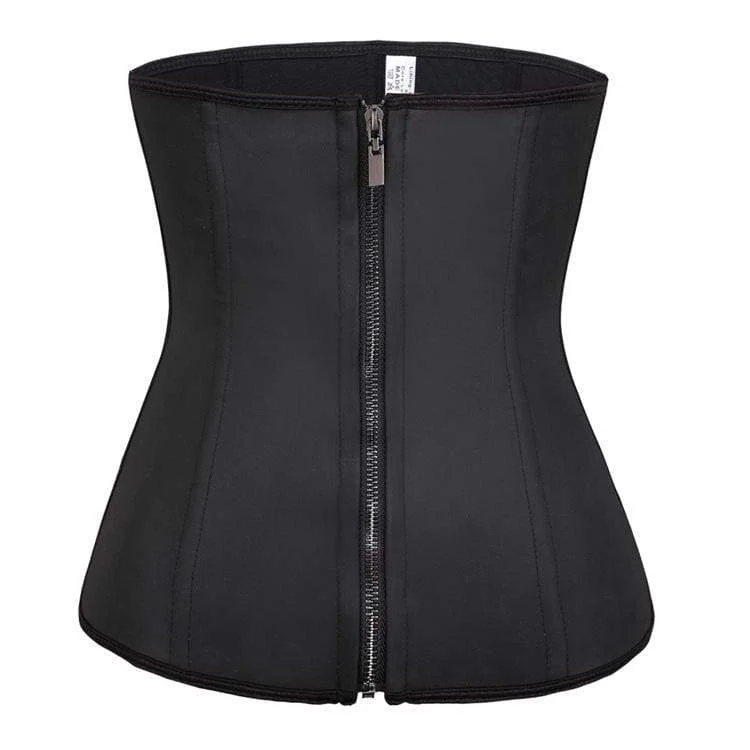 Women's Gothic Latex Front Zip Slimmer Underbust Corsets