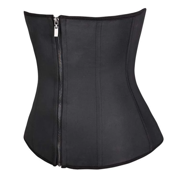 Women's Gothic Latex Front Zip Slimmer Underbust Corsets