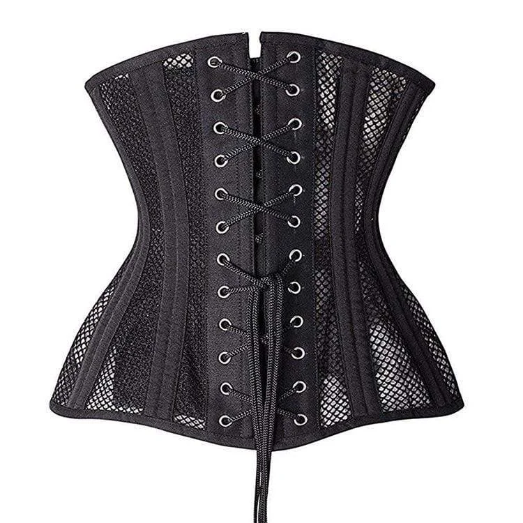 Women's Gothic  Mesh 24-steel boned Underbust Corsets