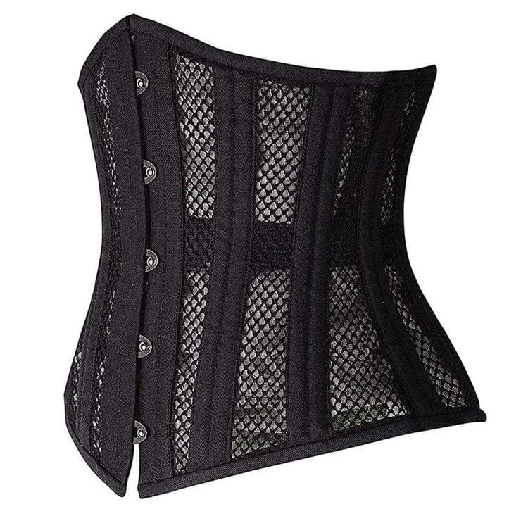 Women's Gothic  Mesh 24-steel boned Underbust Corsets