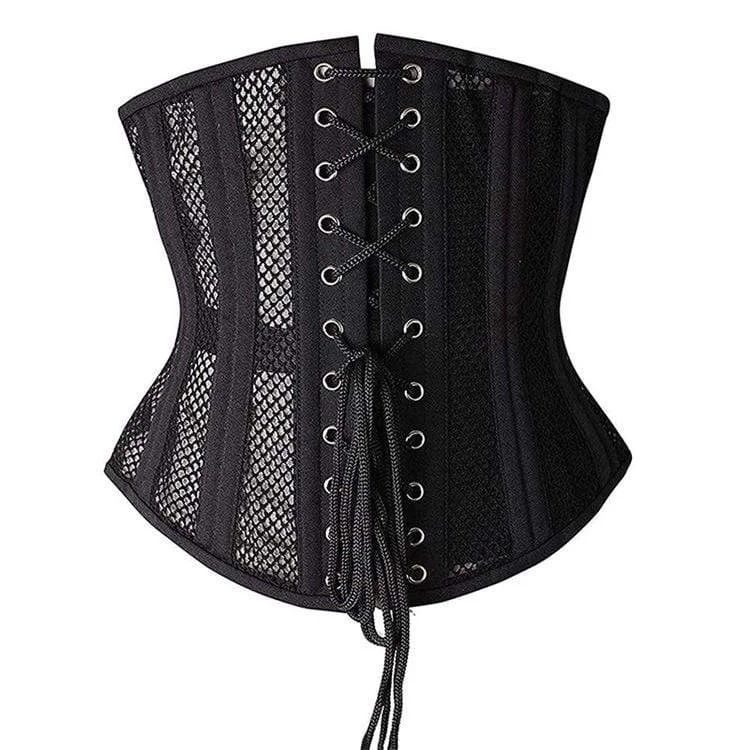 Women's Gothic  Mesh 24-steel boned Underbust Corsets