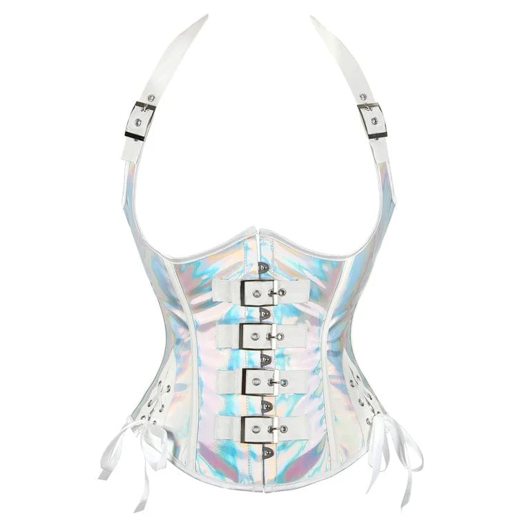 Women's Gothic Punk Halterneck Buckles Underbust Corset