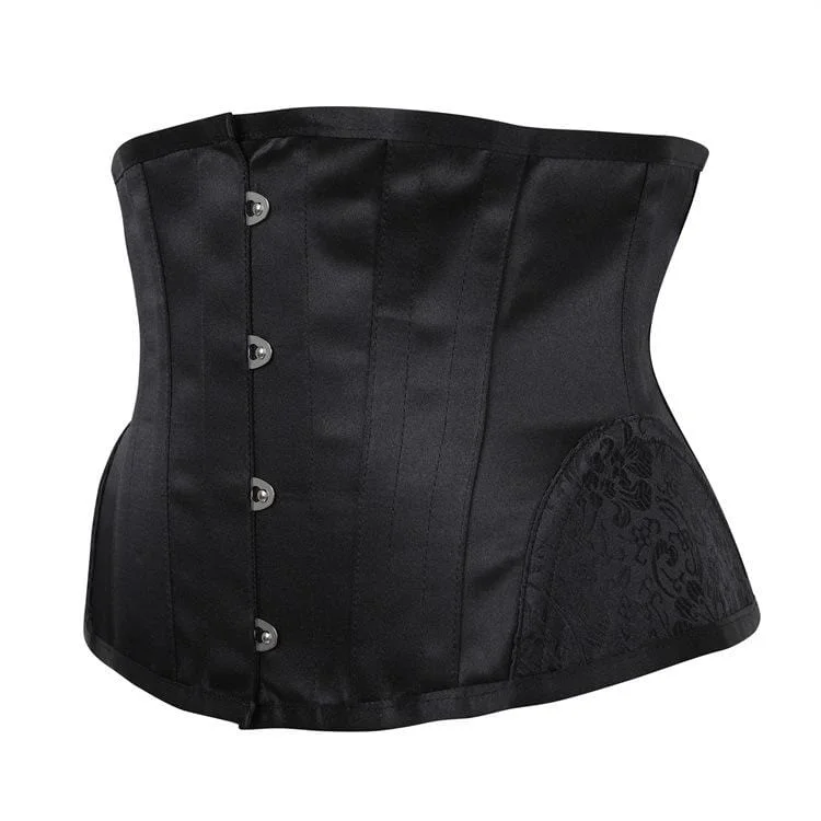 Women's Gothic Pure Color Floral Underbust Corsets