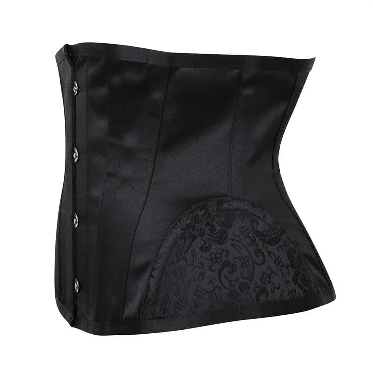 Women's Gothic Pure Color Floral Underbust Corsets