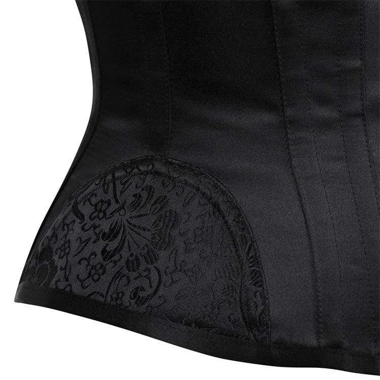 Women's Gothic Pure Color Floral Underbust Corsets