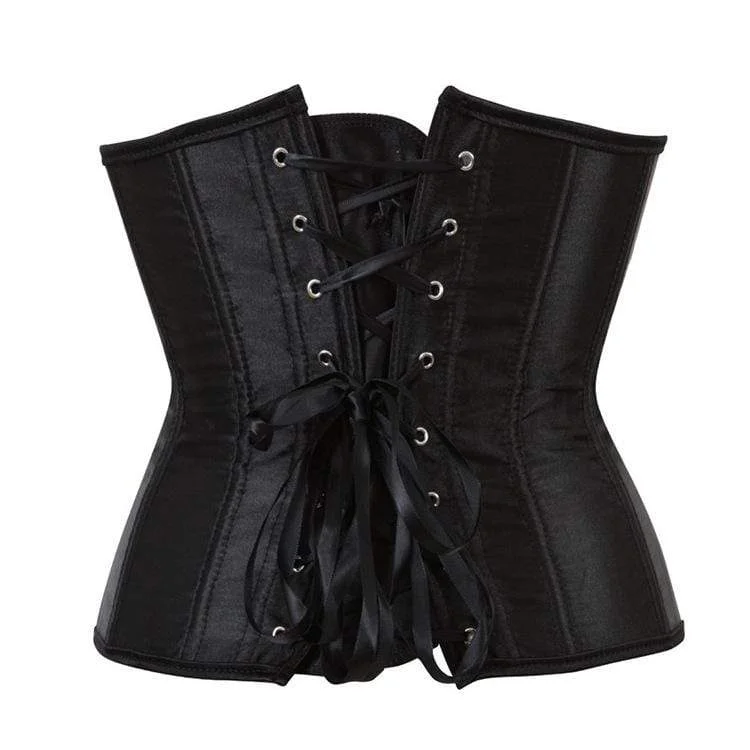 Women's Gothic Pure Color Satin Underbust Corsets