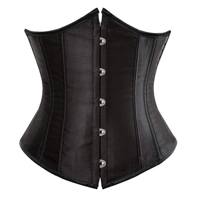 Women's Gothic Pure Color Satin Underbust Corsets