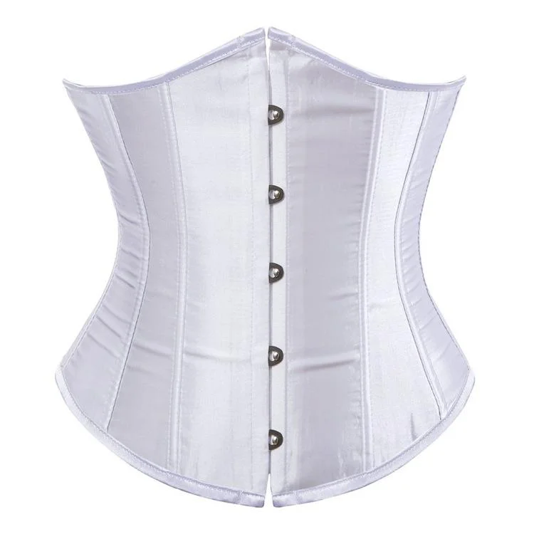 Women's Gothic Pure Color Satin Underbust Corsets