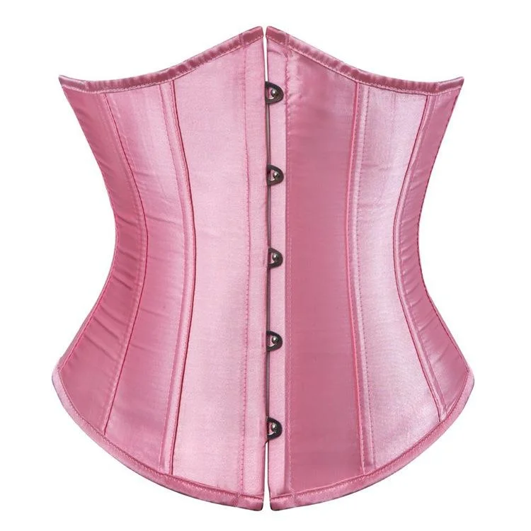 Women's Gothic Pure Color Satin Underbust Corsets