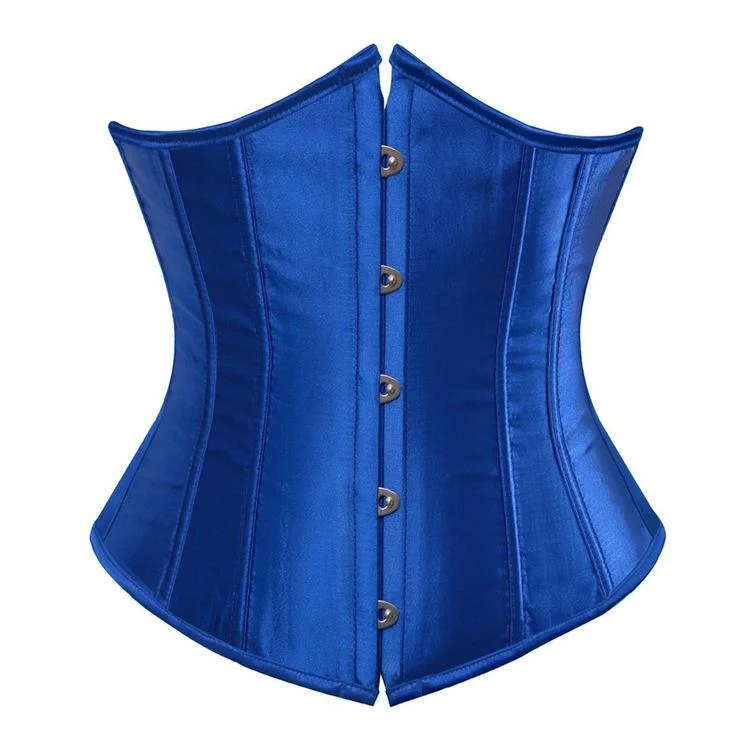 Women's Gothic Pure Color Satin Underbust Corsets