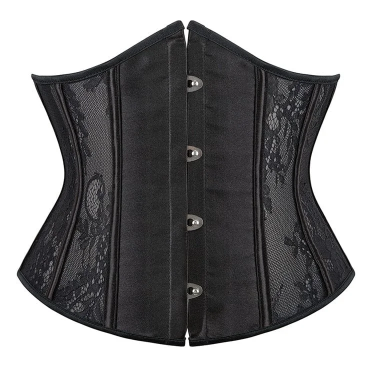 Women's Gothic Strappy Lace Splice Underbust Corset