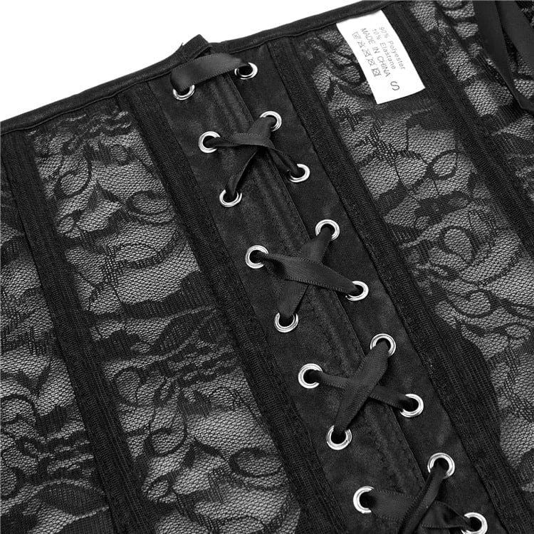 Women's Gothic Vintage Lace Underbust Corset