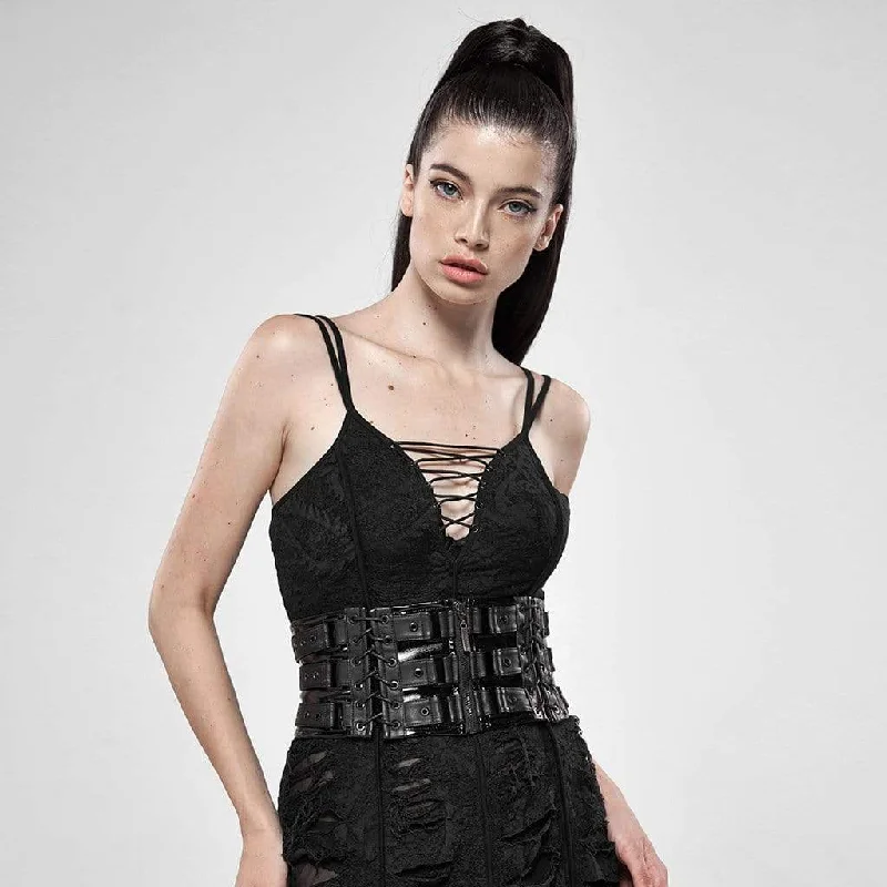 Women's Punk Slim Fitted Zipper Fly Waist Girdle