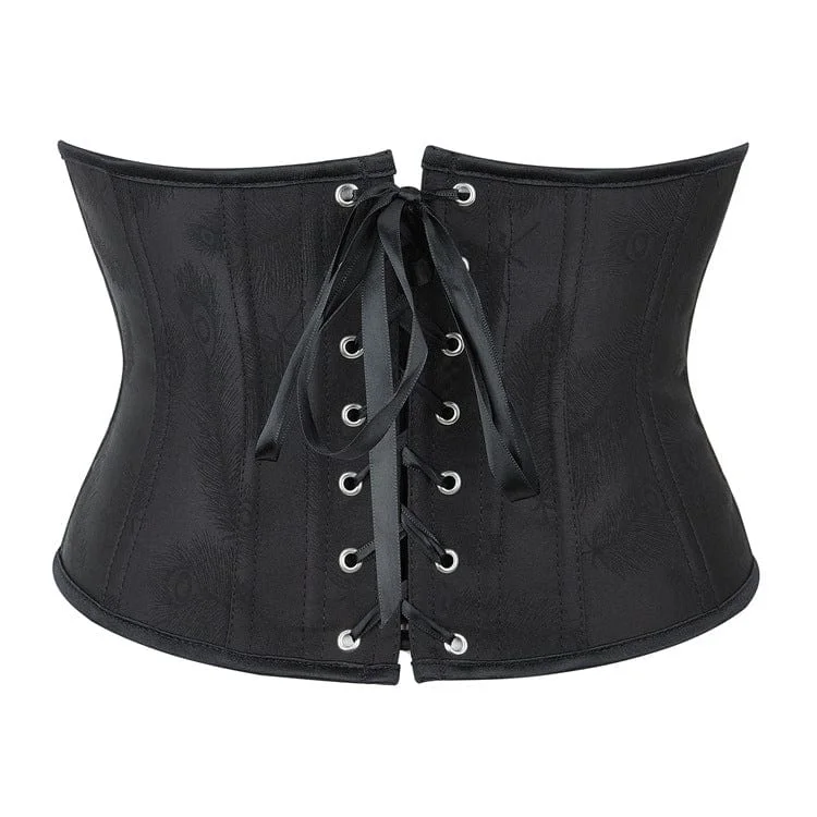 Women's Punk Solid Color Underbust Corset