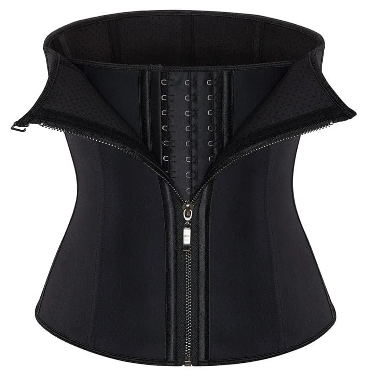 Women's Punk Solid Color Zipper Underbust Corset