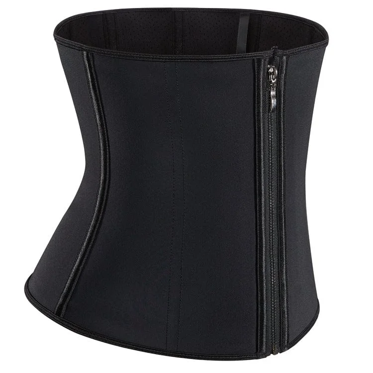 Women's Punk Solid Color Zipper Underbust Corset