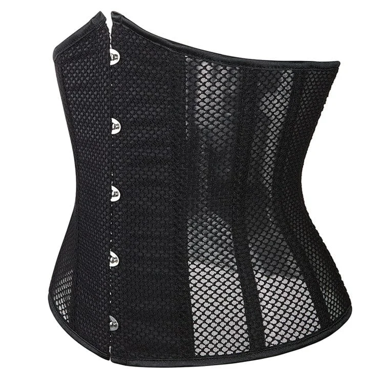 Women's Punk Strappy Mesh Underbust Corset